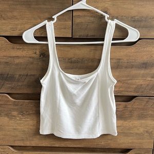 NWOT RVCA white cropped tank top from kauai!